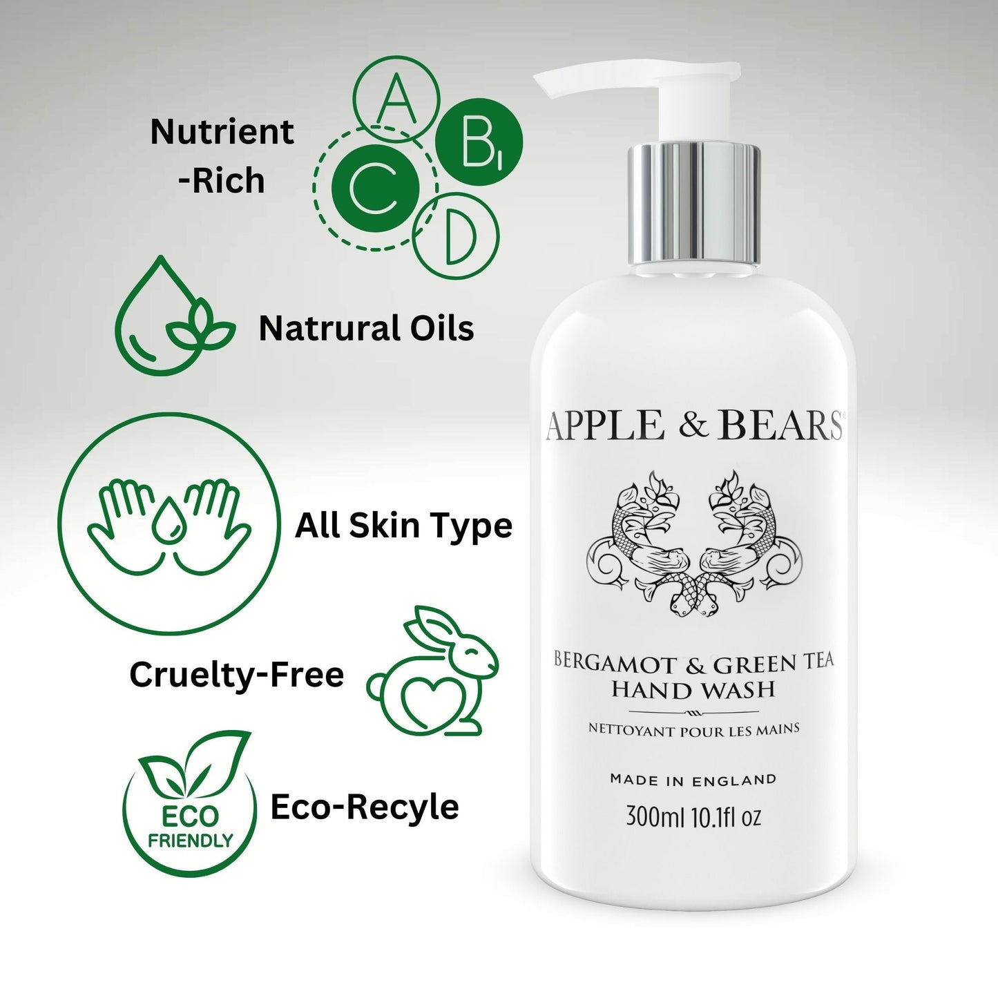 Bergamot & Green Tea - Hand Wash - 300ml/10.1 fl oz-1