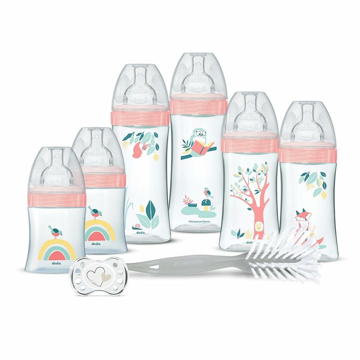 Set biberons DODIE rose