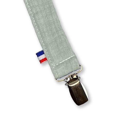 attache tetine vert en coton bio papate