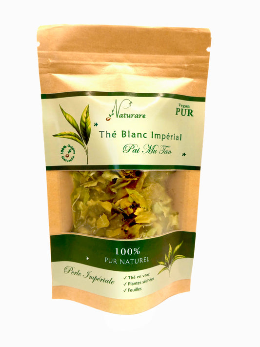PERLE IMPERIALE - Feuilles de Thé Blanc Pai Mu Tan - Thé en vrac-0
